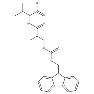 (2S)-2-[3-({[(9H-fluoren-9-yl)methoxy]carbonyl}amino)-2-methylpropanamido]-3-methylbutanoic acid结构式