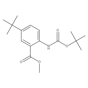 2-tert-Butoxycarbonylamino-5-tert-butyl-benzoic acid methyl ester Structure