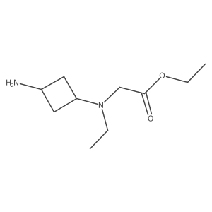 Ethyl 2-[(3-aminocyclobutyl)(ethyl)amino]acetate结构式