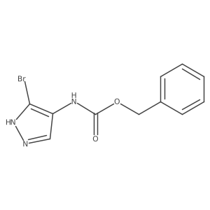 benzyl N-(3-bromo-1H-pyrazol-4-yl)carbamate结构式