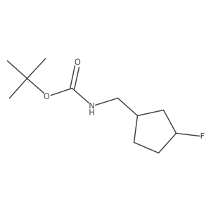 tert-butyl N-[(3-fluorocyclopentyl)methyl]carbamate结构式