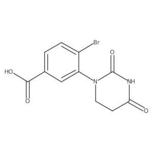 4-Bromo-3-(2,4-dioxo-1,3-diazinan-1-yl)benzoic acid结构式
