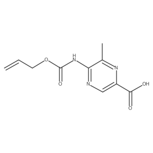 6-Methyl-5-{[(prop-2-en-1-yloxy)carbonyl]amino}pyrazine-2-carboxylic acid结构式