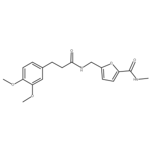 5-{[3-(3,4-dimethoxyphenyl)propanamido]methyl}-N-methylfuran-2-carboxamide Structure
