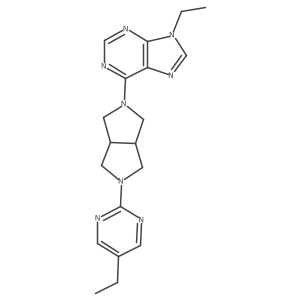 9-ethyl-6-[5-(5-ethylpyrimidin-2-yl)-octahydropyrrolo[3,4-c]pyrrol-2-yl]-9H-purine结构式
