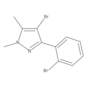4-bromo-3-(2-bromophenyl)-1,5-dimethyl-1H-pyrazole结构式