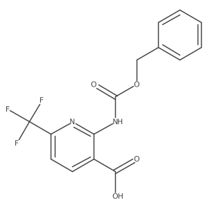 2-{[(Benzyloxy)carbonyl]amino}-6-(trifluoromethyl)pyridine-3-carboxylic acid结构式