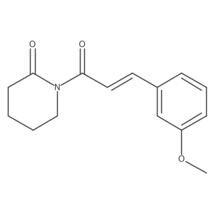 (E)-1-(3-(3-Methoxyphenyl)acryloyl)piperidin-2-one结构式