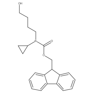 (9H-fluoren-9-yl)methyl N-cyclopropyl-N-(4-hydroxybutyl)carbamate结构式