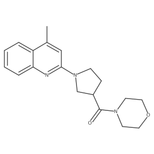 4-Methyl-2-[3-(morpholine-4-carbonyl)pyrrolidin-1-yl]quinoline Structure