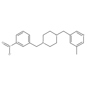 1-[(5-Methylpyridin-3-yl)methyl]-4-[(3-nitrophenyl)methyl]piperazine结构式