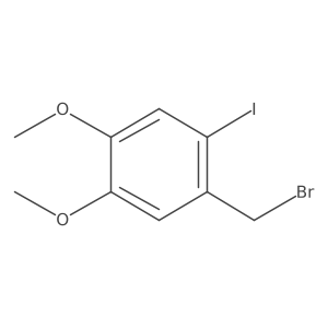 1-(Bromomethyl)-2-iodo-4,5-dimethoxybenzene结构式