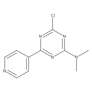 4-Chloro-N,N-dimethyl-6-(4-pyridinyl)-1,3,5-triazin-2-amine结构式