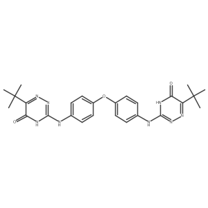 3,3'-((oxybis(4,1-phenylene))bis(azanediyl))bis(6-(tert-butyl)-1,2,4-triazin-5(4H)-one) Structure