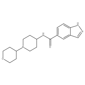 N-[1-(Tetrahydro-2H-pyran-4-yl)-4-piperidinyl]-1H-indazole-5-carboxamide结构式