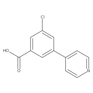 3-Chloro-5-(pyridin-4-yl)benzoic acid结构式