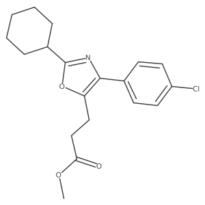 Methyl 3-[4-(4-chlorophenyl)-2-cyclohexyl-5-oxazolyl]propionate结构式