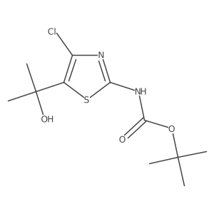 Tert-butyl 4-chloro-5-(2-hydroxypropan-2-yl)thiazol-2-ylcarbamate结构式