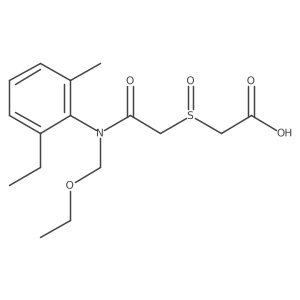 Acetic acid, 2-[[2-[(ethoxymethyl)(2-ethyl-6-methylphenyl)amino]-2-oxoethyl]sulfinyl]-结构式