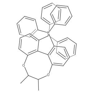 ((6S,7S,12aR)-6,7-Dimethyl-6,7-dihydrodibenzo[e,g][1,4]dioxocine-1,12-Diyl)bis(diphenylphosphine)结构式