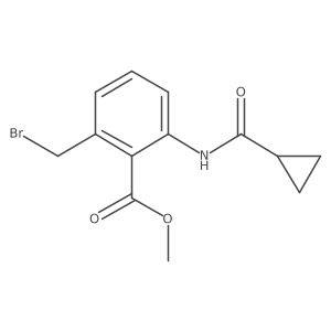 2-Bromomethyl-6-(cyclopropanecarbonyl-amino)-benzoic acid methyl ester Structure