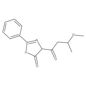 4-(3-Methoxy-1-oxobutyl)-2-phenyl-5(4H)-oxazolone结构式