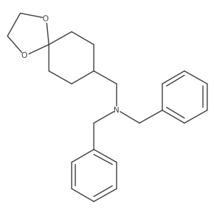 N-((1,4-dioxaspiro[4.5]decan-8-yl)methyl)-N-benzyl-1-phenylmethanamine Structure