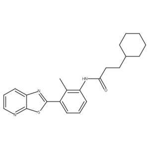 3-cyclohexyl-N-(2-methyl-3-(thiazolo[5,4-b]pyridin-2-yl)phenyl)propanamide Structure