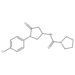 N-[1-(4-chlorophenyl)-5-oxopyrrolidin-3-yl]pyrrolidine-1-carboxamide结构式