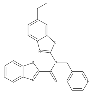 N-(6-ethylbenzo[d]thiazol-2-yl)-N-(pyridin-3-ylmethyl)benzo[d]thiazole-2-carboxamide结构式