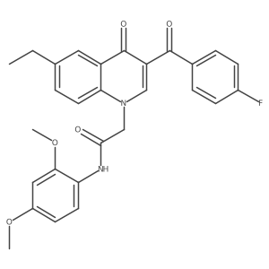 N-(2,4-dimethoxyphenyl)-2-(6-ethyl-3-(4-fluorobenzoyl)-4-oxoquinolin-1(4H)-yl)acetamide Structure