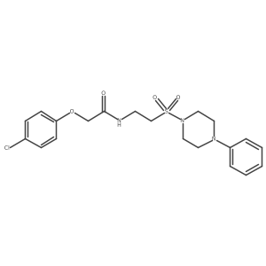 2-(4-chlorophenoxy)-N-(2-((4-phenylpiperazin-1-yl)sulfonyl)ethyl)acetamide Structure