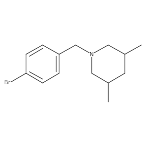 1-[(4-Bromophenyl)methyl]-3,5-dimethylpiperidine Structure