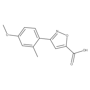 3-(4-Methoxy-2-methylphenyl)-1,2-oxazole-5-carboxylic acid结构式