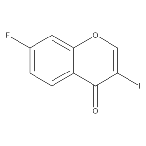7-Fluoro-3-iodochromen-4-one Structure