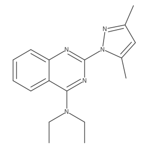 [2-(3,5-Dimethyl-pyrazol-1-yl)-quinazolin-4-yl]-diethylamine结构式