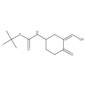 tert-Butyl (3-(hydroxymethylene)-4-oxocyclohexyl)carbamate结构式