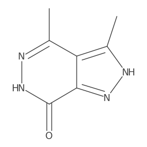 2,6-Dihydro-3,4-dimethyl-7H-pyrazolo[3,4-d]pyridazin-7-one结构式