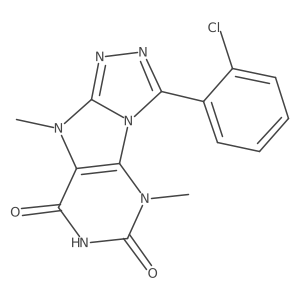 3-(2-chlorophenyl)-5,9-dimethyl-5H-[1,2,4]triazolo[4,3-e]purine-6,8(7H,9H)-dione结构式