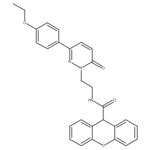 N-(2-(3-(4-ethoxyphenyl)-6-oxopyridazin-1(6H)-yl)ethyl)-9H-xanthene-9-carboxamide结构式
