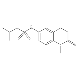 2-methyl-N-(1-methyl-2-oxo-1,2,3,4-tetrahydroquinolin-6-yl)propane-1-sulfonamide结构式