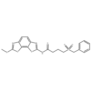 4-(benzylsulfonyl)-N-(7-(methylthio)benzo[1,2-d:4,3-d']bis(thiazole)-2-yl)butanamide Structure