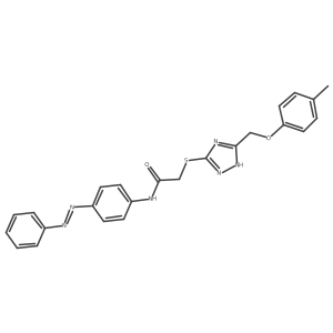 Acetamide, 2-[[3-[(4-methylphenoxy)methyl]-1H-1,2,4-triazol-5-yl]thio]-N-[4-(2-phenyldiazenyl)phenyl]- Structure
