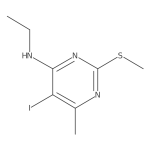 N-ethyl-5-iodo-6-methyl-2-(methylthio)pyrimidin-4-amine Structure