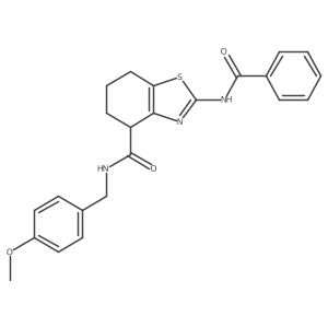 2-benzamido-N-(4-methoxybenzyl)-4,5,6,7-tetrahydrobenzo[d]thiazole-4-carboxamide Structure