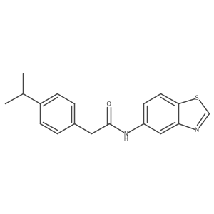 N-(benzo[d]thiazol-5-yl)-2-(4-isopropylphenyl)acetamide结构式