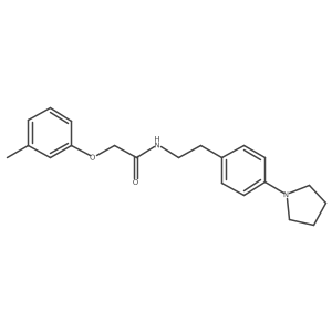 N-(4-(pyrrolidin-1-yl)phenethyl)-2-(m-tolyloxy)acetamide结构式