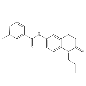 3,5-dimethyl-N-(2-oxo-1-propyl-1,2,3,4-tetrahydroquinolin-6-yl)benzamide Structure