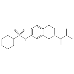 N-[2-(2-methylpropanoyl)-1,2,3,4-tetrahydroisoquinolin-7-yl]cyclohexanesulfonamide结构式
