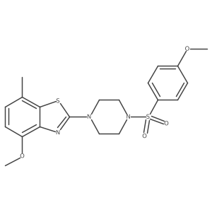 4-Methoxy-2-(4-((4-methoxyphenyl)sulfonyl)piperazin-1-yl)-7-methylbenzo[d]thiazole Structure